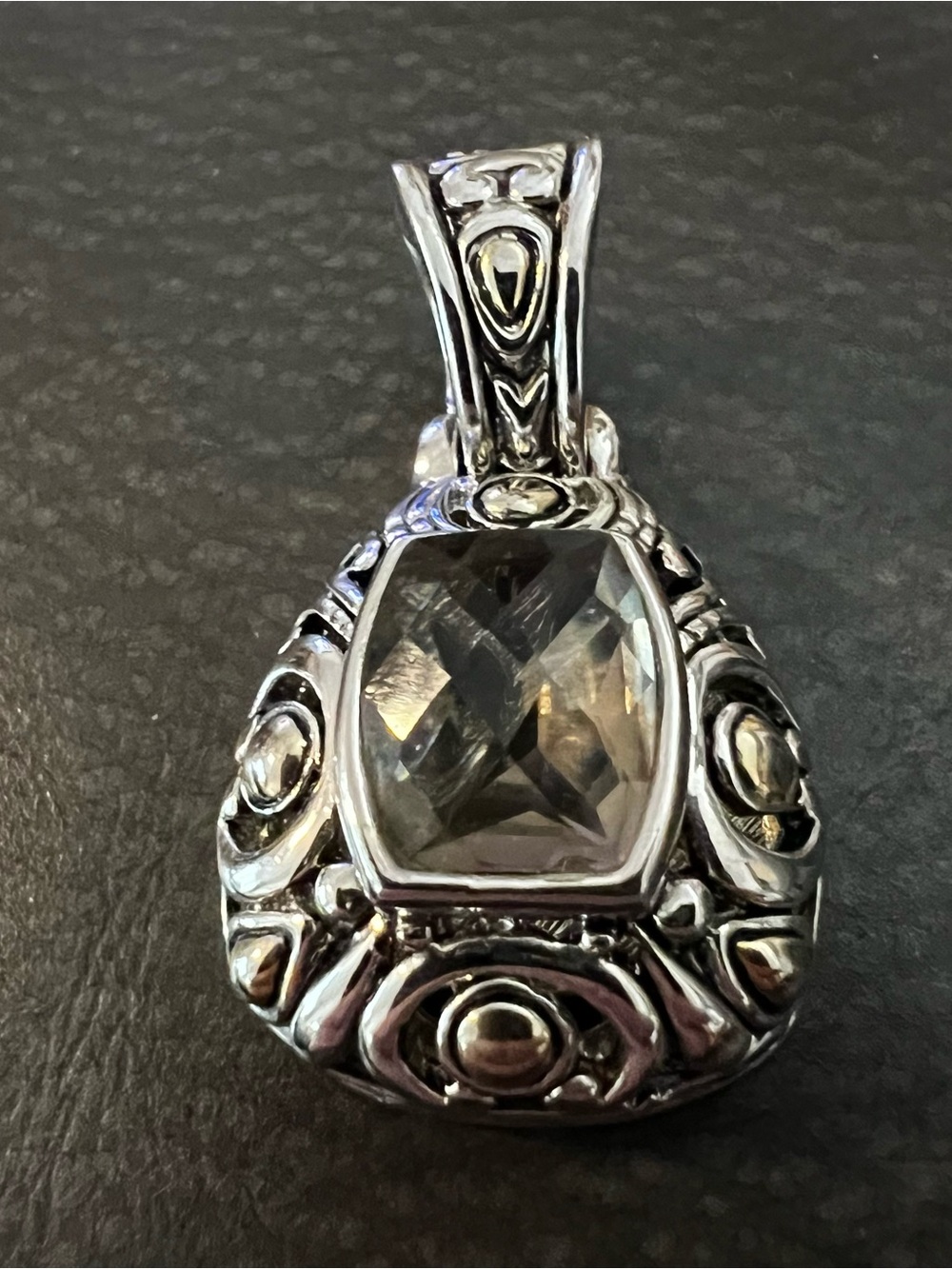 Silver Clear Crystal Pendant Necklace - Women Jewelry